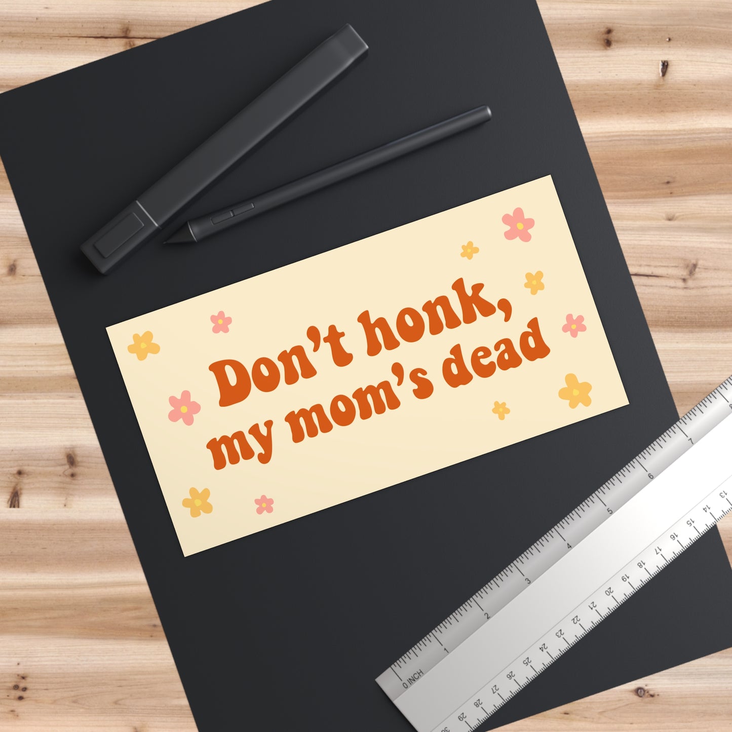 'Don't Honk, My Mom's Dead' Sticker - Retro